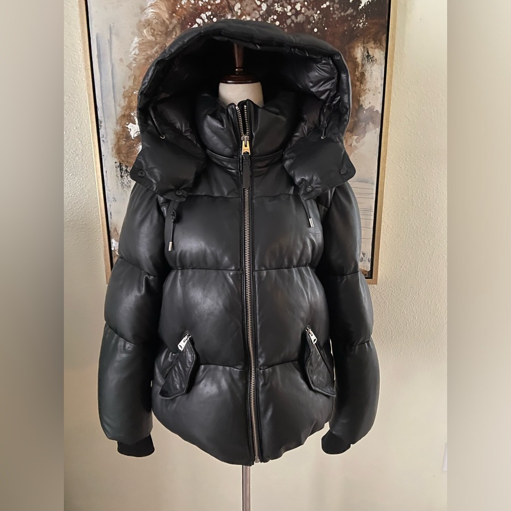 Mackage Miley Lamb leather down puffer jacket size XL $1,158 ~